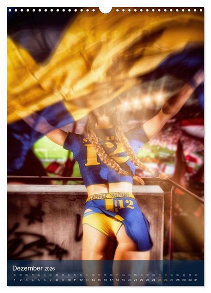 Produktbild: SEXY FUSSBALLFANS - DIE HEISSESTEN FAN-GIRLS DER WELT (Wandkalender 2026 DIN A3 hoch), CALVENDO Monatskalender