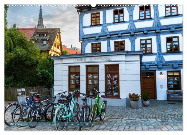 Produktbild: Die Fischerstadt - Ein mittelalterliches Stadtviertel in Ulm (hochwertiger Premium Wandkalender 2026 DIN A2 quer), Kunstdruck in Hochglanz