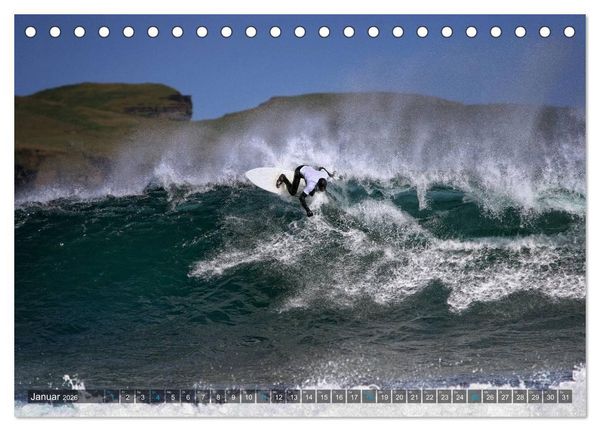 Produktbild: Faszination Surfen (Tischkalender 2026 DIN A5 quer), CALVENDO Monatskalender