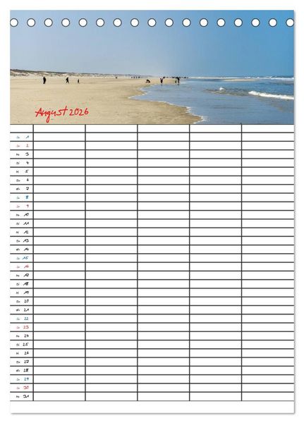 Produktbild: JUIST - DIE NORDSEEINSEL (Tischkalender 2026 DIN A5 hoch), CALVENDO Monatskalender