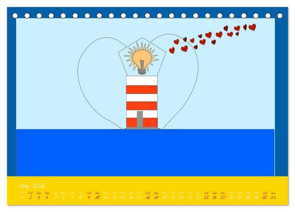 Produktbild: Lighthouse lights my way (Desk Calendar 2026 DIN A5 landscape), CALVENDO 12 Month DeskCalendar