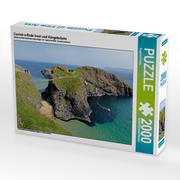 CALVENDO Puzzle Carrick-a-Rede Insel und Hängebrücke | 2000 Teile Lege-Größe 90x67cm Foto-Puzzle für glückliche Stunden