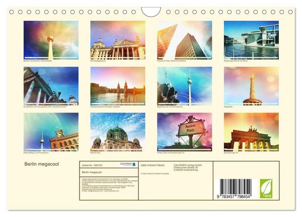 Produktbild: Berlin megacool (Wandkalender 2026 DIN A4 quer), CALVENDO Monatskalender