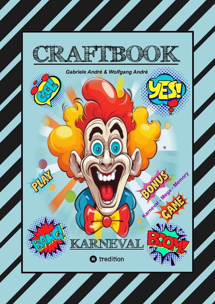Produktbild: Craftbook - Bastelvorlage - Spiel - Karneval Mega Memory - Faschingsmotive - R&auml;tsel - Aufgaben - Ausmalvorlagen