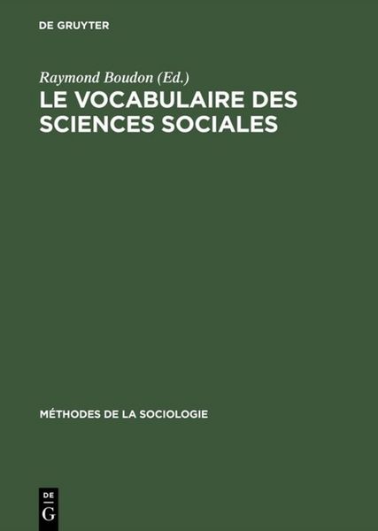 Produktbild: Le vocabulaire des sciences sociales