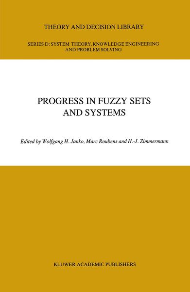 Produktbild: Progress in Fuzzy Sets and Systems