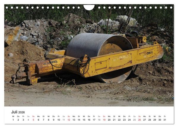 Produktbild: Baumaschinen mit Patina (Wandkalender 2026 DIN A4 quer), CALVENDO Monatskalender