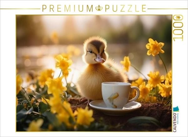 CALVENDO Puzzle Entenküken Kaffeezeit | 1000 Teile Lege-Größe 64x48cm Foto-Puzzle für glückliche Stunden, Sonstige von , Calvendo Puzzle,