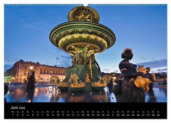 Produktbild: Paris bei Nacht 2026 (Wandkalender 2026 DIN A2 quer), CALVENDO Monatskalender