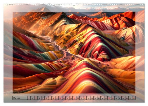 Produktbild: Faszinierende Welt: Eine Reise mit der K&uuml;nstlichen Intelligenz an Magische Orte (Wandkalender 2026 DIN A2 quer), CALVENDO Monatskalender