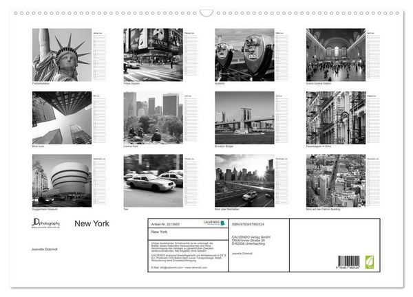 Produktbild: New York (Wandkalender 2026 DIN A2 quer), CALVENDO Monatskalender