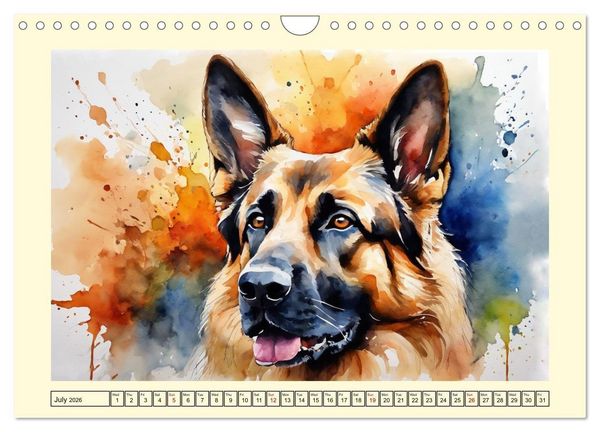 Produktbild: German Shepherds - classics around the globe (Wall Calendar 2026 DIN A4 landscape), CALVENDO 12 Month Wall Calendar