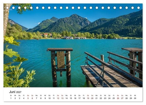 Produktbild: Bayerische Seen - Wo die Berge das Wasser ber&uuml;hren (Tischkalender 2027 DIN A5 quer), CALVENDO Monatskalender