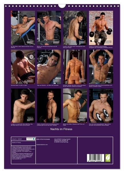 Produktbild: Nachts im Fitness (Wandkalender 2026 DIN A3 hoch), CALVENDO Monatskalender