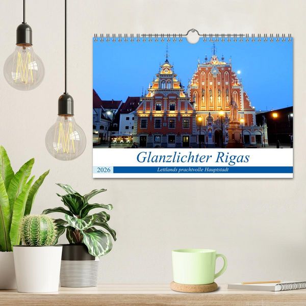 Produktbild: Glanzlichter Rigas - Lettlands prachtvolle Hauptstadt (Wandkalender 2026 DIN A4 quer), CALVENDO Monatskalender