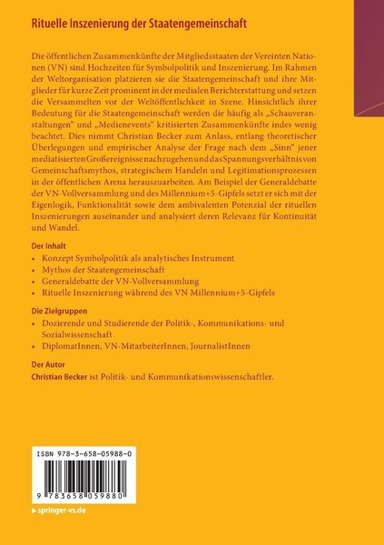 Produktbild: Rituelle Inszenierung der Staatengemeinschaft