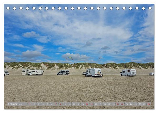 Produktbild: Mit dem Wohnmobil entlang der K&uuml;ste D&auml;nemarks (Tischkalender 2026 DIN A5 quer), CALVENDO Monatskalender