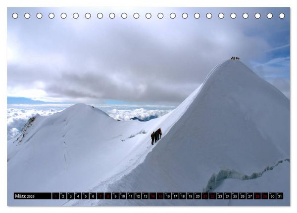 Produktbild: Monte Rosa Classic - Die klassische Tour um das Monte Rosa Massiv (Tischkalender 2026 DIN A5 quer), CALVENDO Monatskalender
