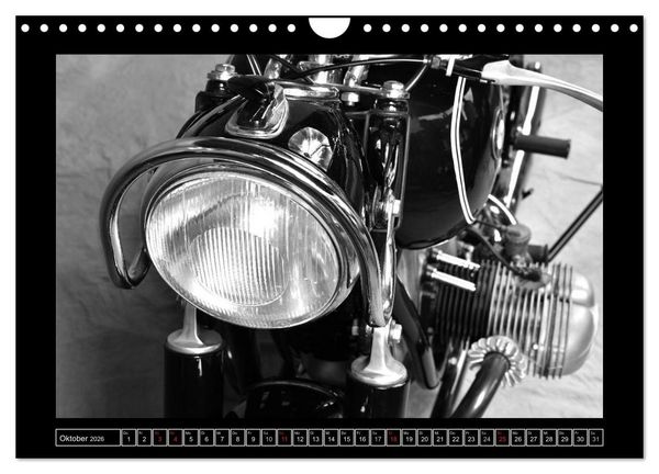 Produktbild: BMW R69S in schwarzweiss (Wandkalender 2026 DIN A4 quer), CALVENDO Monatskalender