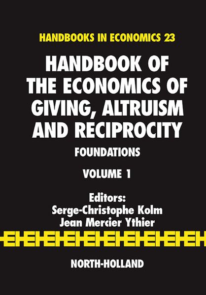 Produktbild: Handbook of the Economics of Giving, Altruism and Reciprocity