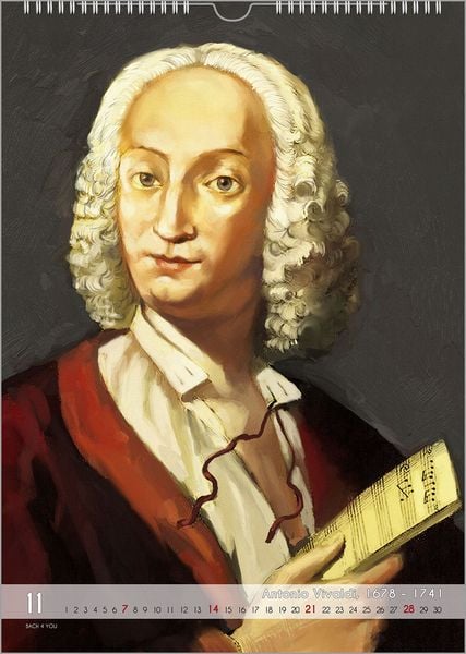 Produktbild: Komponisten-Kalender, ein Musik-Kalender 2027, DIN A4