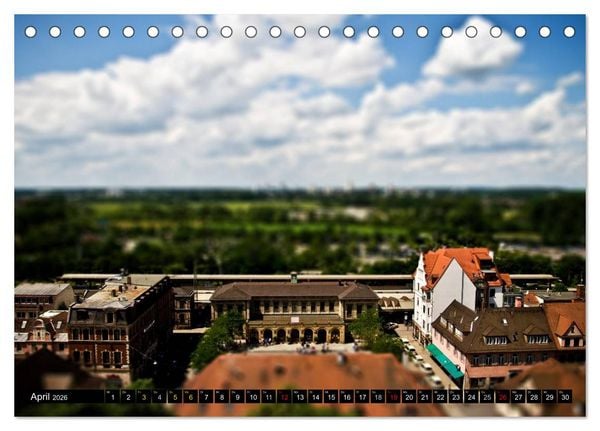 Produktbild: Erlangen von oben (Tischkalender 2026 DIN A5 quer), CALVENDO Monatskalender
