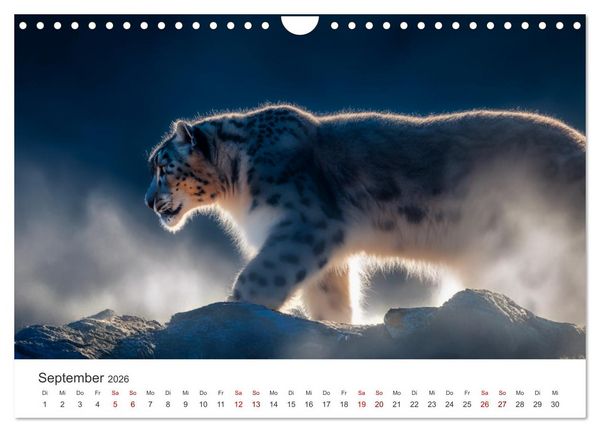 Produktbild: Geist des Gebirges - Ein Jahr in der wilden Welt der Schneeleoparden (Wandkalender 2026 DIN A4 quer), CALVENDO Monatskalender