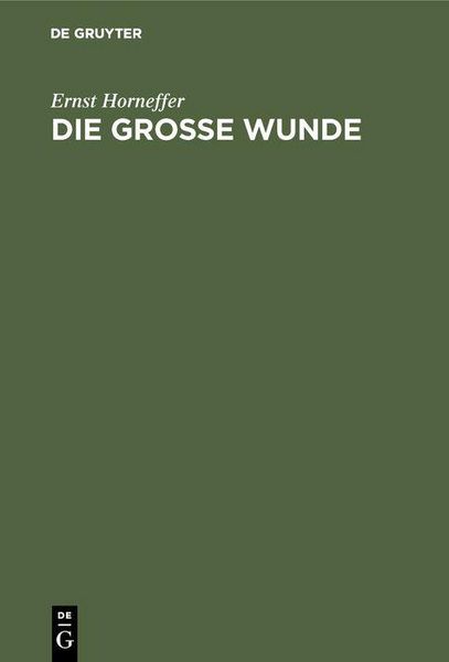 Produktbild: Die gro&szlig;e Wunde