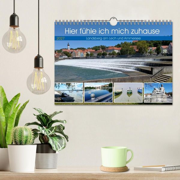 Produktbild: Hier f&uuml;hle ich mich zuhause - Landsberg am Lech und Ammersee (Wandkalender 2027 DIN A4 quer), CALVENDO Monatskalender