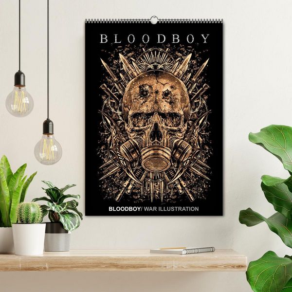 Produktbild: BLOODBOY/WAR ILLUSTRATION (Wandkalender 2026 DIN A2 hoch), CALVENDO Monatskalender