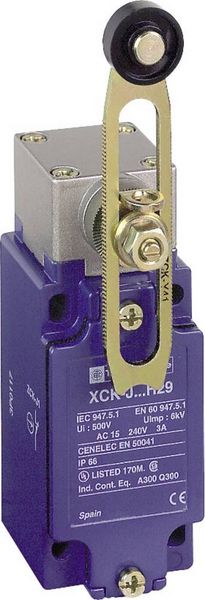 Produktbild: Telemecanique XCKJ10541H29 XCKJ10541H29 Endschalter Rollenhebel einstellbar IP66 1St.