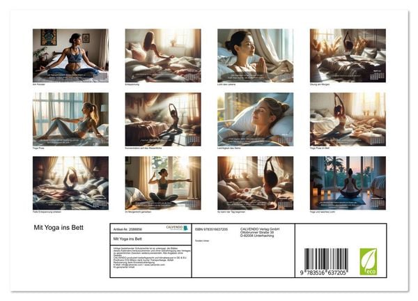 Produktbild: Mit Yoga ins Bett (Wandkalender 2026 DIN A4 quer), CALVENDO Monatskalender