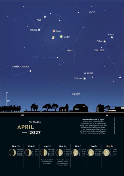Produktbild: KOSMOS Himmelsjahr Wochen-Kulturkalender 2027 - Der Wandkalender f&uuml;r jede Woche