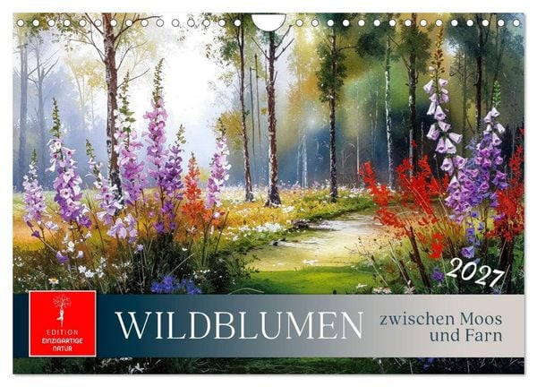 Produktbild: Wildblumen zwischen Moos und Farn (Wandkalender 2027 DIN A4 quer), CALVENDO Monatskalender