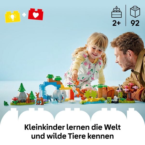 LEGO DUPLO Town Wildtier-Familien 3-in-1-Set, Lernspielzeug 10446