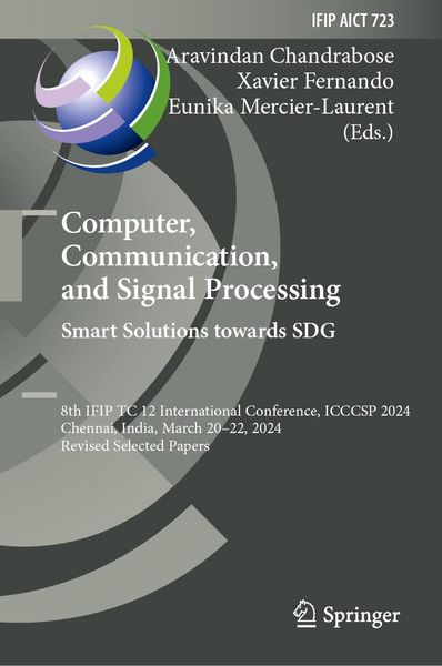 Produktbild: Computer, Communication, and Signal Processing. Smart Solutions Towards SDG