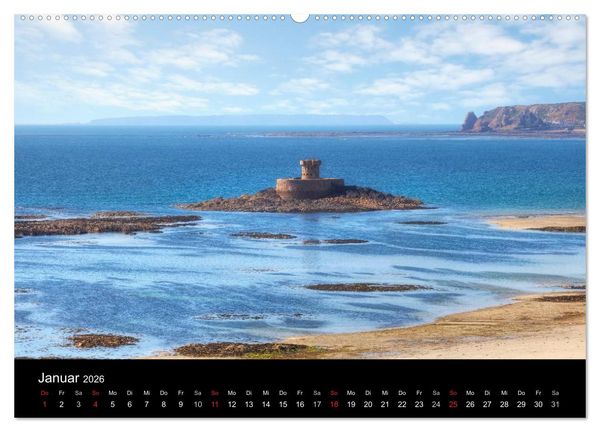 Produktbild: Jersey & Guernsey - britische Kanalinseln (hochwertiger Premium Wandkalender 2026 DIN A2 quer), Kunstdruck in Hochglanz