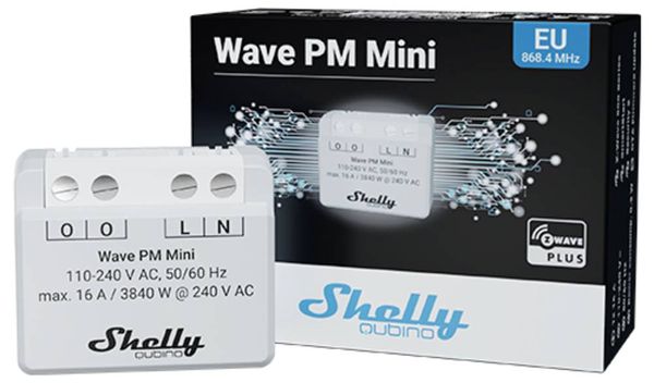 Produktbild: Shelly Qubino Wave PM Mini Schalt-Messaktor Z-Wave