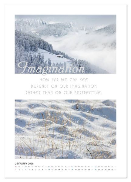 Produktbild: Inspiration for your Journey (High Quality Premium Wall Calendar 2026 DIN A2 portrait),CALVENDO 12 Month Wall Calendar