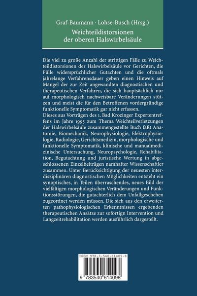 Produktbild: Weichteildistorsionen der oberen Halswirbels&auml;ule
