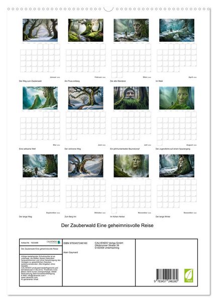 Produktbild: Der Zauberwald Eine geheimnisvolle Reise (hochwertiger Premium Wandkalender 2026 DIN A2 hoch), Kunstdruck in Hochglanz