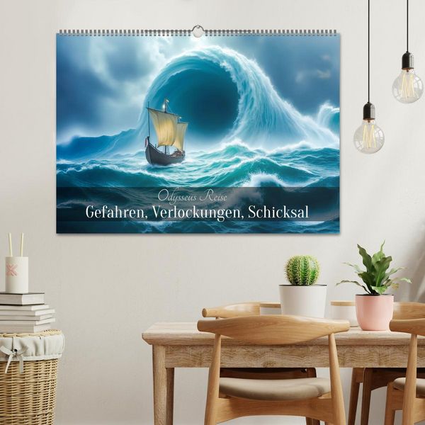 Produktbild: Odysseus Reise &ndash; Gefahren, Verlockungen, Schicksal (Wandkalender 2027 DIN A2 quer), CALVENDO Monatskalender