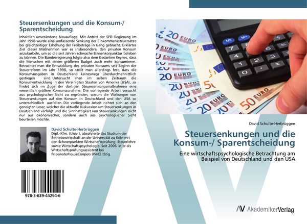 Produktbild: Steuersenkungen und die Konsum-/ Sparentscheidung