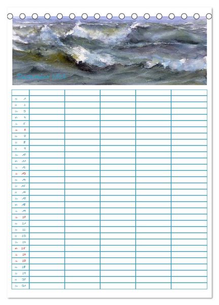 Produktbild: Amrumaquarelle (Tischkalender 2026 DIN A5 hoch), CALVENDO Monatskalender