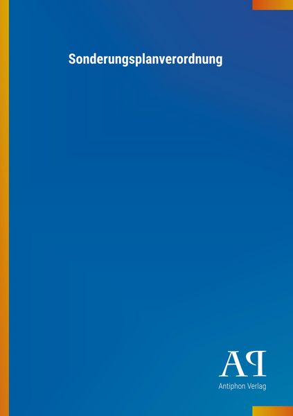 Produktbild: Sonderungsplanverordnung