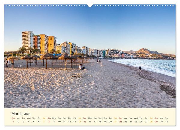 Produktbild: Costa del Sol - the sunny side of Andalusia (High Quality Premium Wall Calendar 2026 DIN A2 landscape),CALVENDO 12 Month Wall Calendar