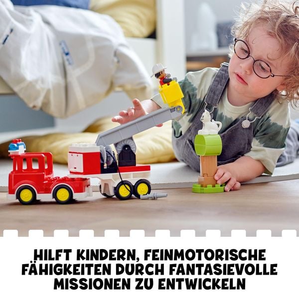 Produktbild: LEGO DUPLO Feuerwehrauto, Motorikspielzeug für Kleinkinder ab 2 Jahren