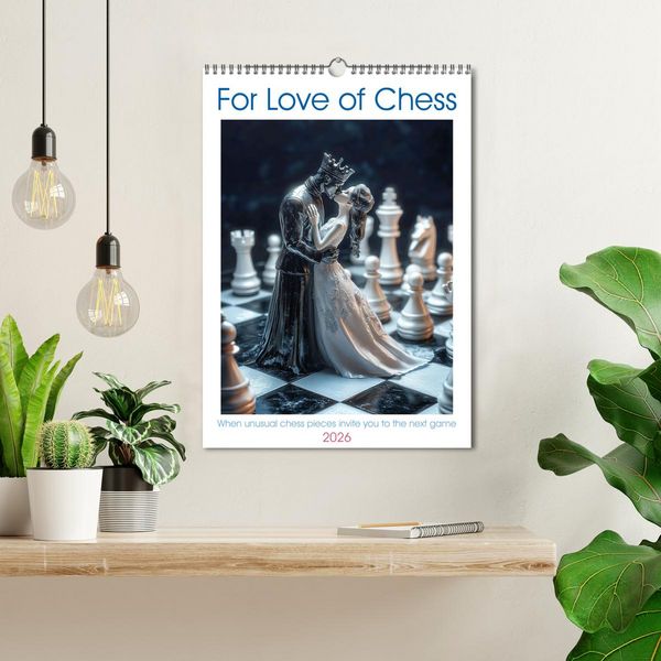 Produktbild: For Love of Chess (Wall Calendar 2026 DIN A3 portrait), CALVENDO 12 Month Wall Calendar