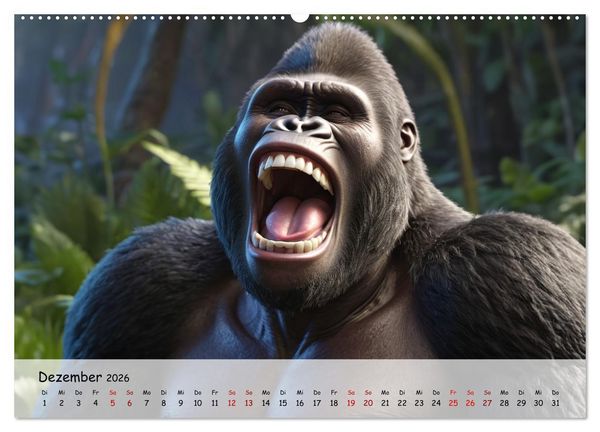 Produktbild: Lachende Tiere (Wandkalender 2026 DIN A2 quer), CALVENDO Monatskalender