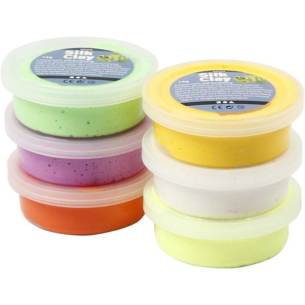 Produktbild: Creativ Company Silk Clay&reg;, Fr&uuml;hlingsfarben, 6x14 g